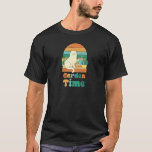 Gartenzeit Süße Katze Pflanzen gießen Natur Blume T-Shirt