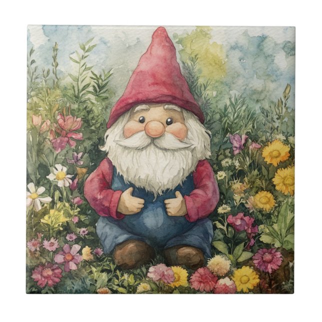 Gartenzwerg Fliese (Vorderseite)