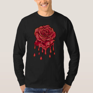 Gärtner Botaniker Rote Schmelzende Rosen Blumen T-Shirt