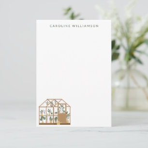 Gärtner Gewächshaus Illustration Personalisierter Mitteilungskarte