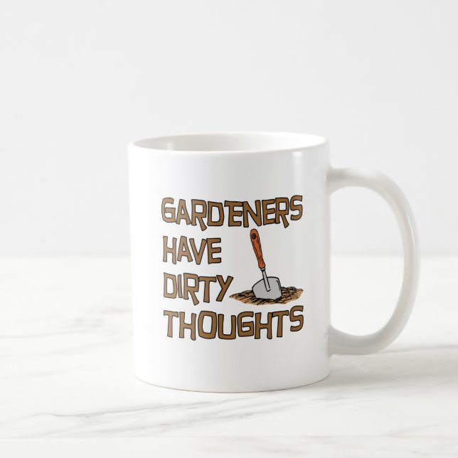 Gärtner haben lustige Tasse der schmutzigen (Rechts)
