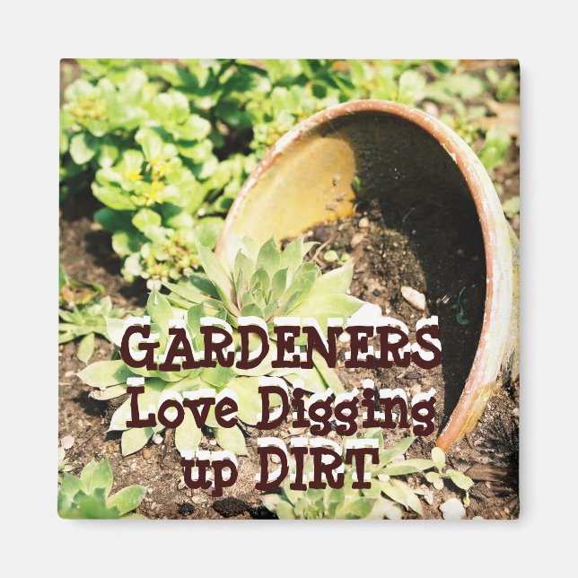 Gärtner Humorvolle Grafikkunst Magnet (Vorne)