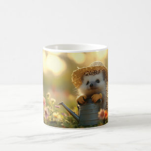 Gärtner in einer Blume Kaffeetasse