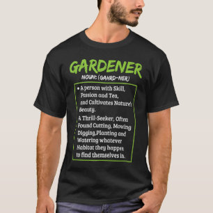 Gärtner Lexikon Hobbygärtner Garten T-Shirt