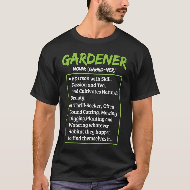 Gärtner Lexikon Hobbygärtner Garten T-Shirt (Vorderseite)