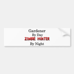 Gärtner-/Zombie-Jäger Autoaufkleber