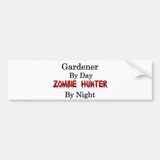 Gärtner-/Zombie-Jäger Autoaufkleber (Vorne)