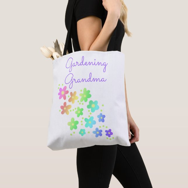 Gärtnerei Oma Regenbogen Blume Totbeutel Tasche (Von Nahem)