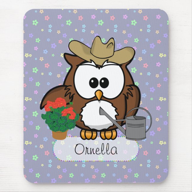 Gärtnereule Mousepad (Vorne)
