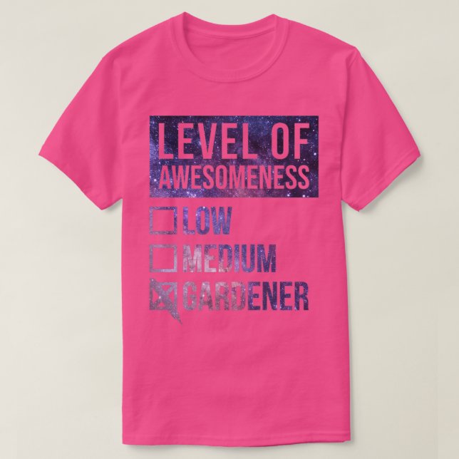 Gärtnerfreundliches Kunstniveau T-Shirt (Design vorne)