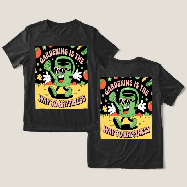 Gärtnerglück Wasserversorgung kann Tri-Blend Shirt (Design Vorderseite & Rückseite)