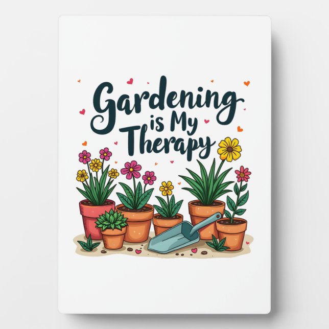 Gärtnern ist meine therapeutische Gärtnergärtnerei Fotoplatte (Vorderseite)