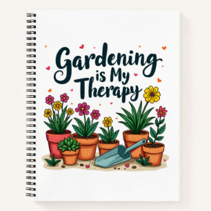 Gärtnern ist meine Therapie Gärtnergärtnerei Pflan Notizbuch