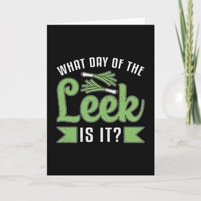Gärtnern Welttag des Leek Gardener Funny Karte (Vorderseite)