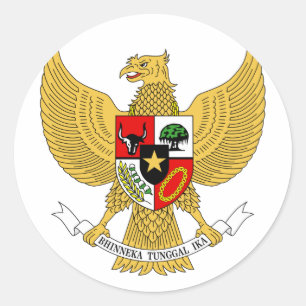 Garuda Pancasila, t bewaffnet Indonesien, Runder Aufkleber