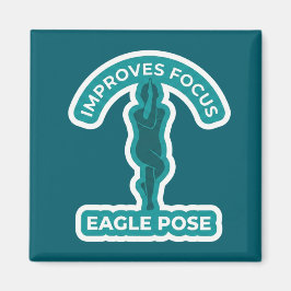 Garudasana Eagle Pose • Improves Focus Yoga Magnet
