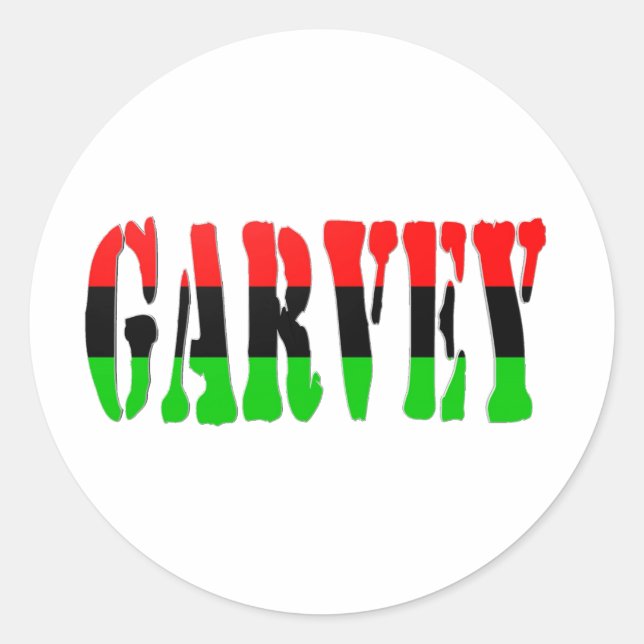Garvey Pan-African Flag Runder Aufkleber (Vorderseite)