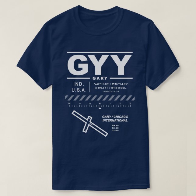 Gary / Chicago International Airport T-Shirt GYY (Design devant)