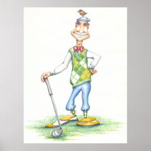 Gary das Golfer-Poster Poster