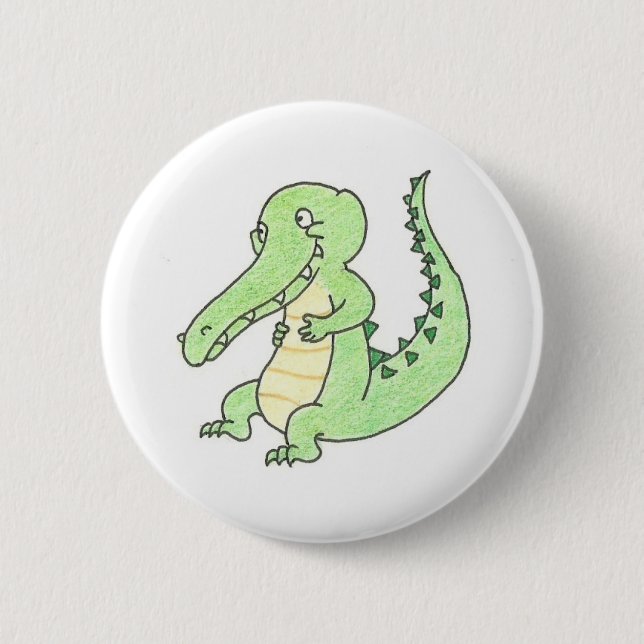 Gary der Alligatorknopf Button (Vorderseite)