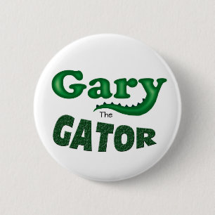 Gary der Alligatorlogoknopf Button