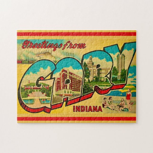 Gary Indiana Grußpostkarte (Horizontal)