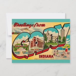 Gary Indiana Grußpostkarte Postkarte