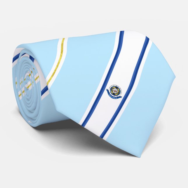 Gary (Indiana) Stadtflagge Neck Tie Krawatte (Gerollt)