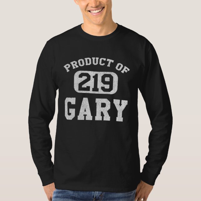 Gary Indiana Vintage Retro Area Code T-Shirt (Vorderseite)