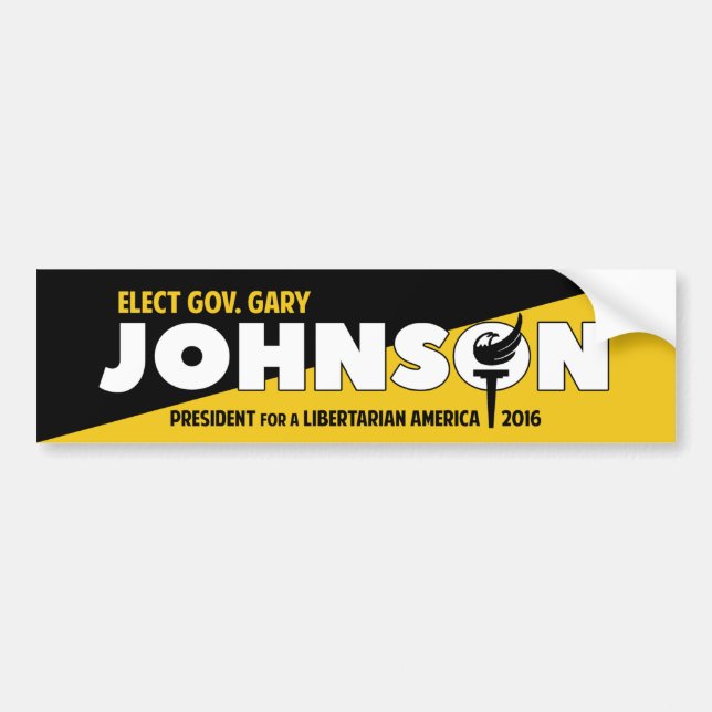 Gary Johnson 2016 liberalistisches Voluntarist Autoaufkleber (Vorne)
