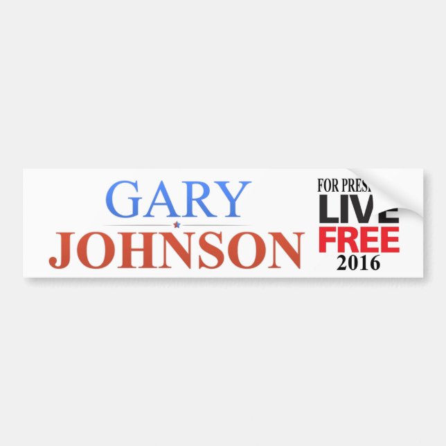 Gary Johnson für Präsidenten - 2016 - Autoaufkleber (Vorne)