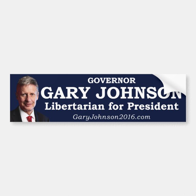 Gary Johnson für Präsidenten Autoaufkleber (Vorne)