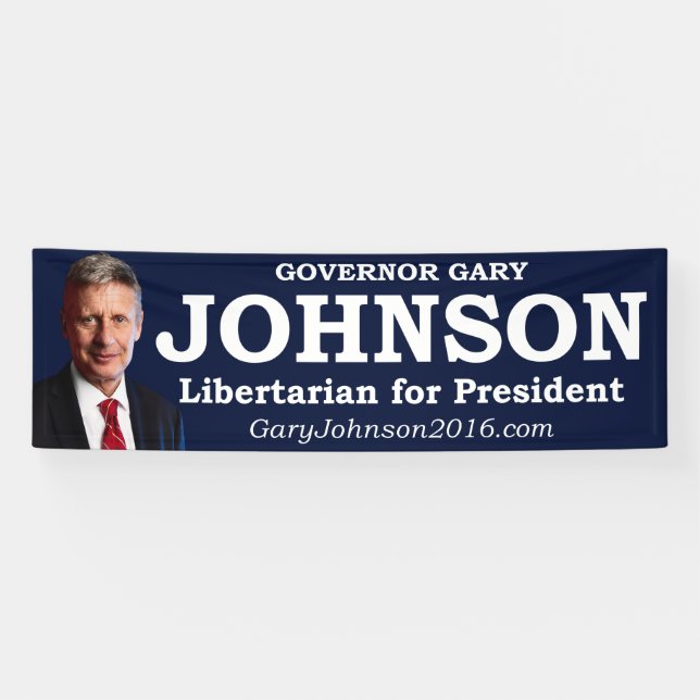 Gary Johnson für Präsidenten Banner (Horizontal)