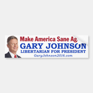 Gary Johnson - "machen Sie Amerika gesund wieder! Autoaufkleber