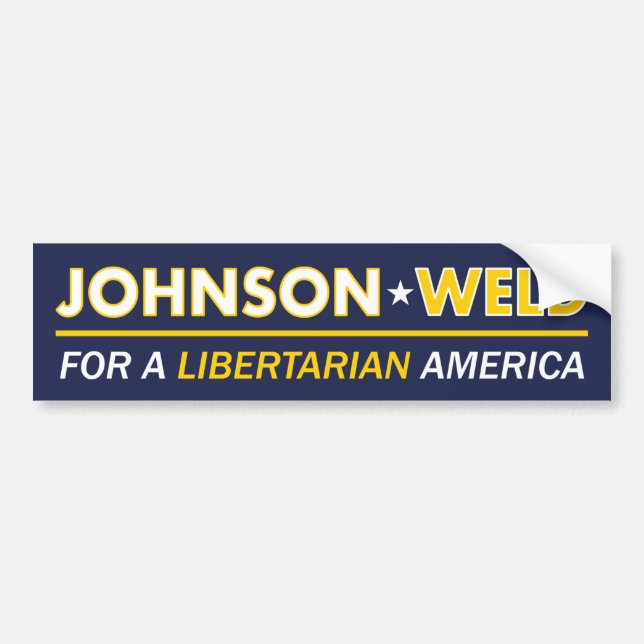 Gary Johnson/Schweißungs-Liberalist-Autoaufkleber Autoaufkleber (Vorne)