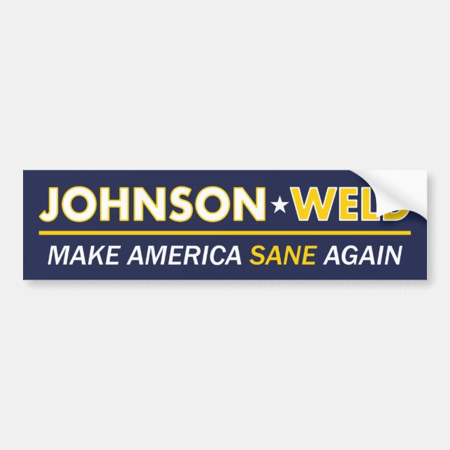 Gary Johnson / Weld Sane America Autoaufkleber (Vorne)