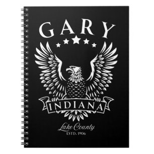 Gary Lake Landkreis Indiana Vintag Eagle Notizblock