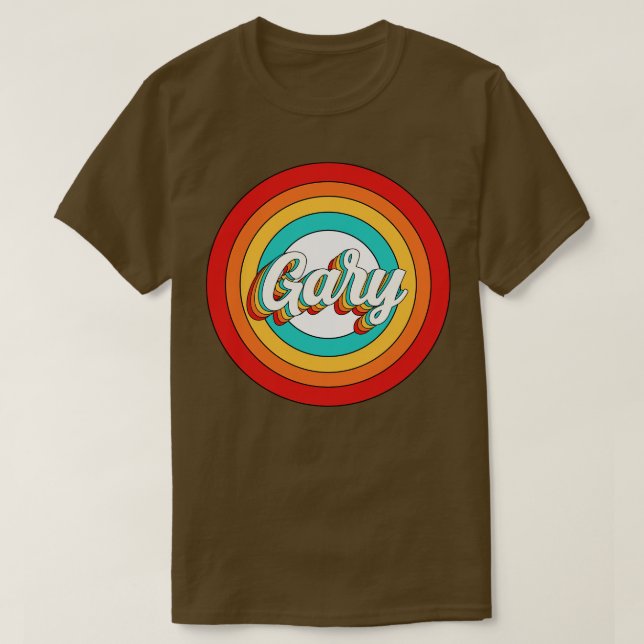 Gary Name Shirt Vintag Gary Circle (Design vorne)