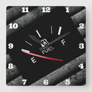 Gas-Messgerät-Indikator Quadratische Wanduhr
