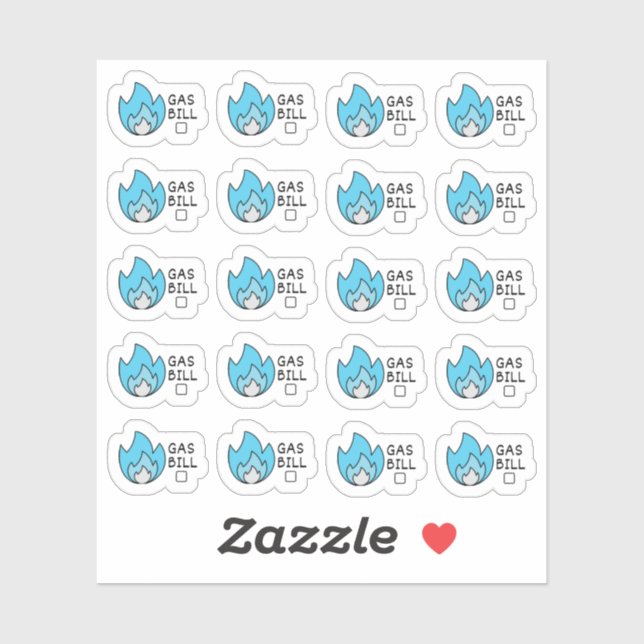 Gas Utility Bill Mini Budgeting Bujo Plananner Aufkleber (Blatt)