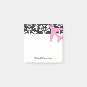 GASCHROMATOGRAPHIE Luftfahrt-Start-Rosa-Damast Post-it Klebezettel