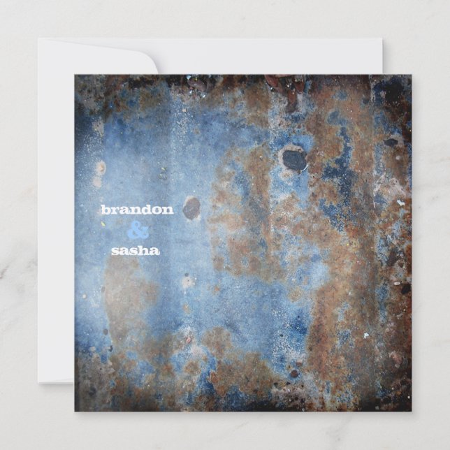 GASCHROMATOGRAPHIE | Lusciously rustikales | Blau Einladung (Vorderseite)