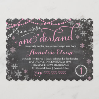 GASCHROMATOGRAPHIE rosa Winter ONEderland Einladung