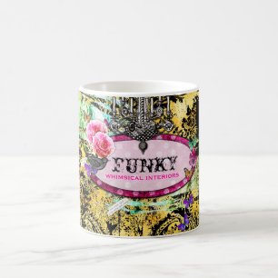 GASCHROMATOGRAPHIE   wunderliche Vintage rosa Kaffeetasse