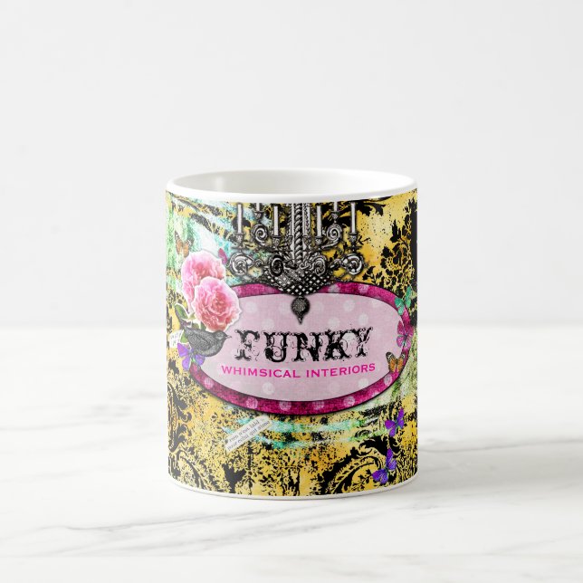 GASCHROMATOGRAPHIE | wunderliche Vintage rosa Kaffeetasse (Mittel)