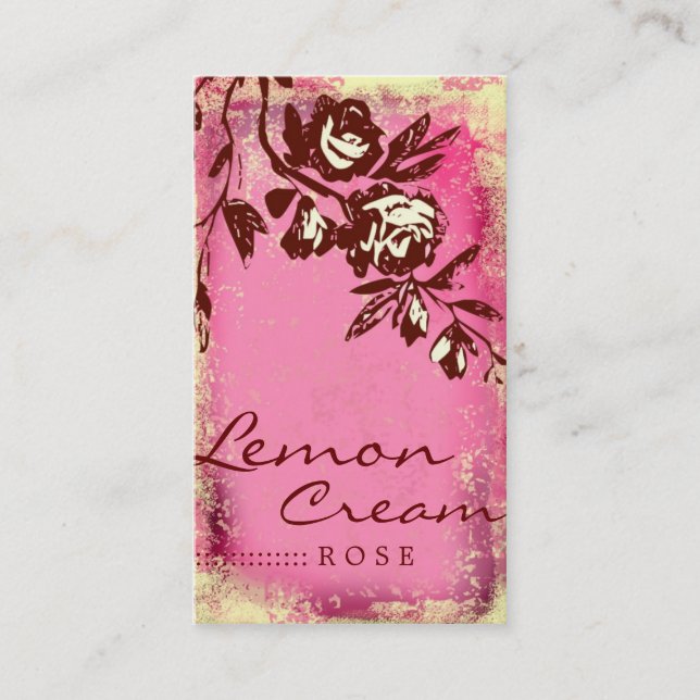 GASCHROMATOGRAPHIE Zitronen-Creme-Rose Visitenkarte (Vorderseite)