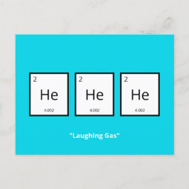 Gashelium | Humorvolle Wissenschaft Pun Holida Feiertagspostkarte