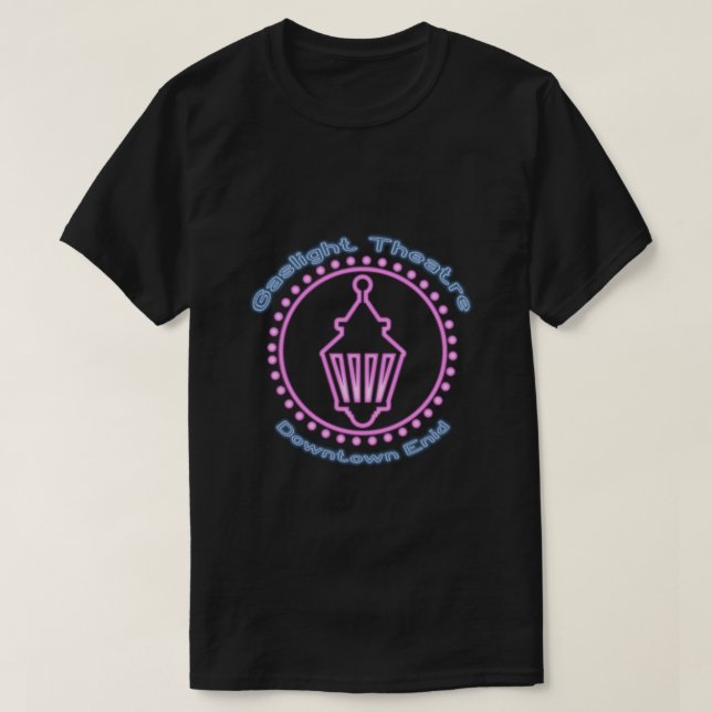 Gaslight Theatre Neon Logo T-shirt noir (Design devant)