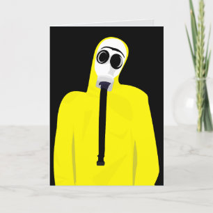 GASMASK BIRTHDAY GREETING CARD FEIERTAGSKARTE