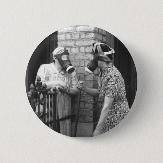 Gasmaske Button (Vorderseite)